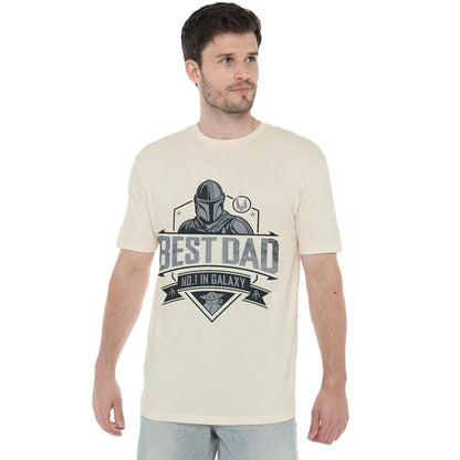 Natural - Lifestyle - Star Wars The Mandalorian Unisex Adult No.1 In Galaxy T-Shirt