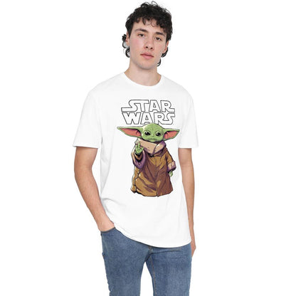 White - Lifestyle - Star Wars Mandalorian Unisex Adult Calm Grogu T-Shirt