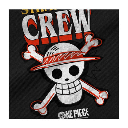 Black - Side - One Piece Straw Hat Logo Tote Bag