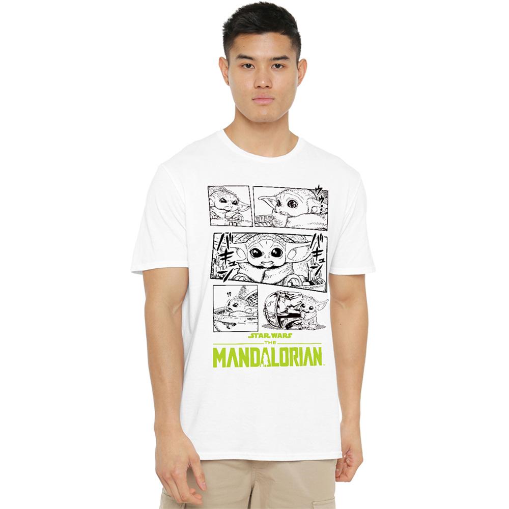 White - Back - Star Wars: The Mandalorian Unisex Adult Grogu Manga T-Shirt