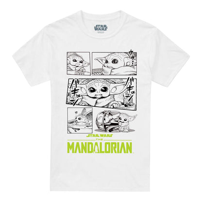 White - Front - Star Wars: The Mandalorian Unisex Adult Grogu Manga T-Shirt