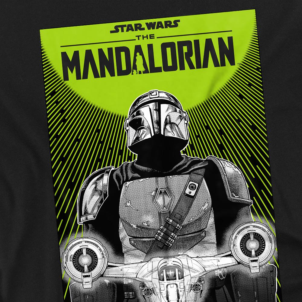 Black - Side - Star Wars: The Mandalorian Unisex Adult Razor Crest Poster T-Shirt