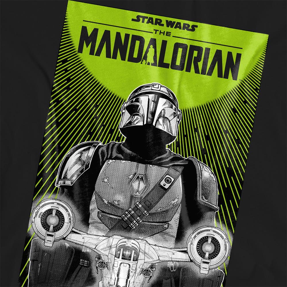 Black - Side - Star Wars: The Mandalorian Womens-Ladies Razor Crest Poster T-Shirt