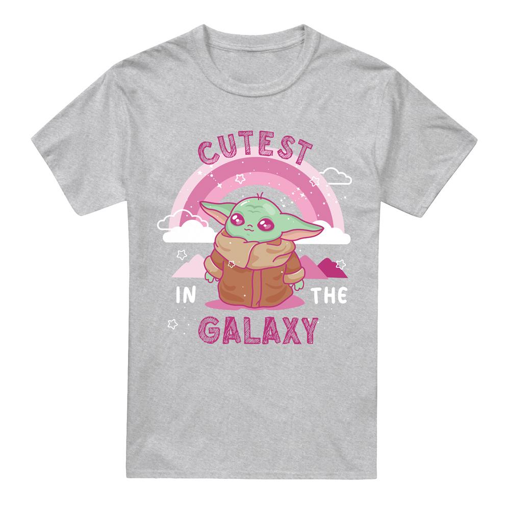 Pink - Front - Star Wars: The Mandalorian Unisex Adult Cutest In The Galaxy Grogu T-Shirt