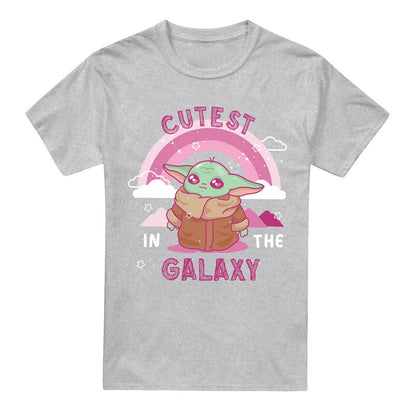 Pink - Front - Star Wars: The Mandalorian Unisex Adult Cutest In The Galaxy Grogu T-Shirt