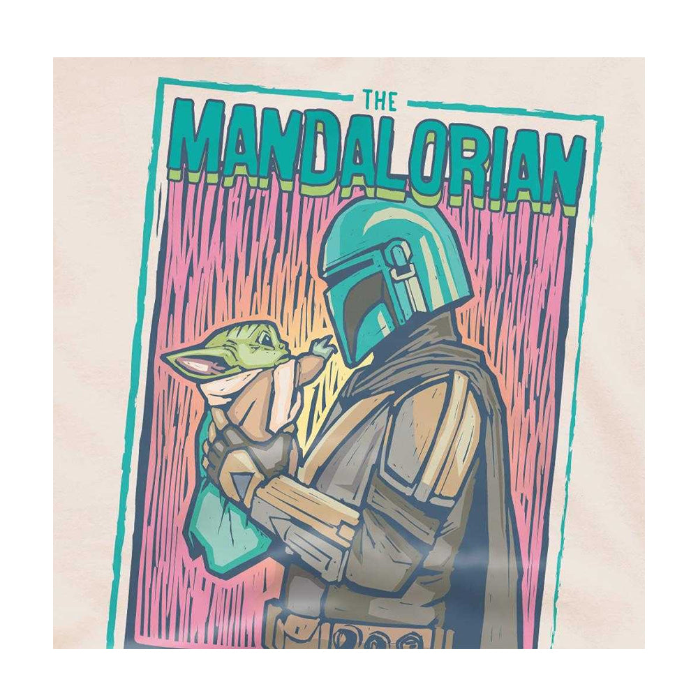 Natural - Side - Star Wars: The Mandalorian Unisex Adult This Is The Way Linocut T-Shirt