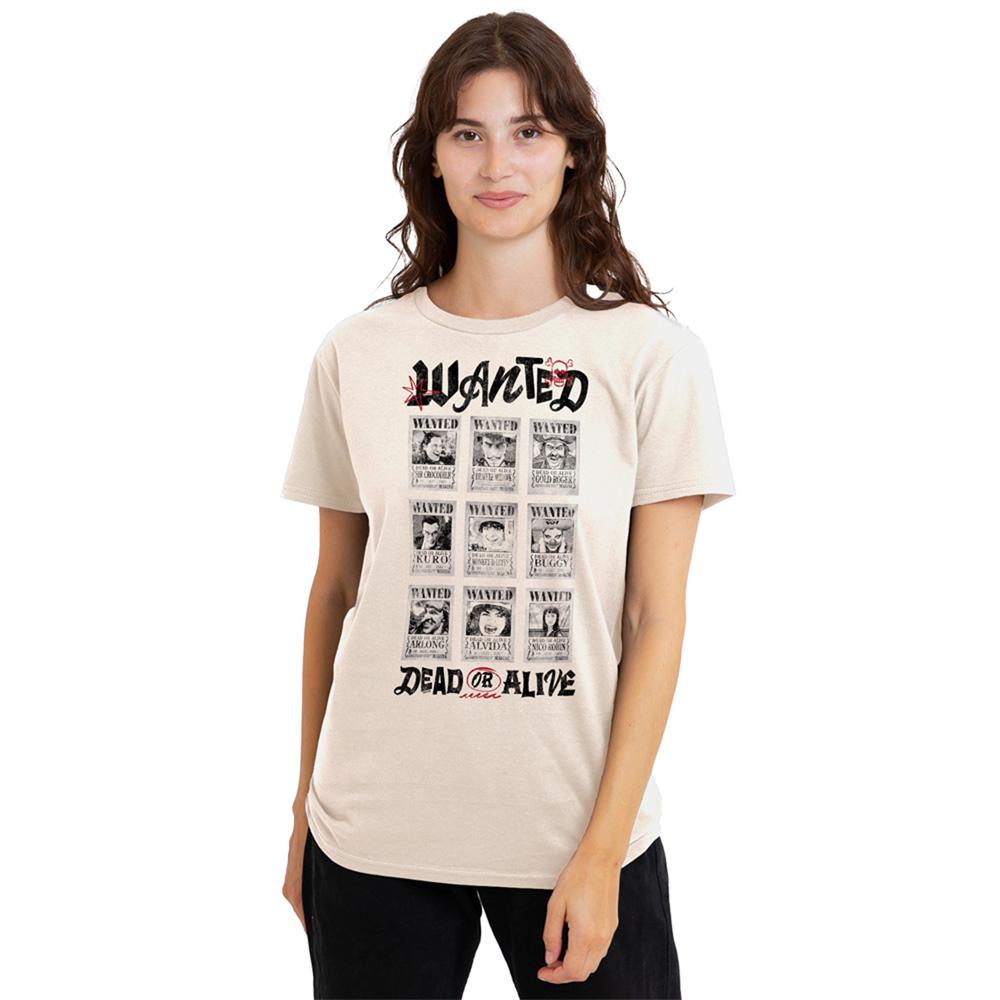 Natural - Back - One Piece Womens-Ladies Wanted Dead Or Alive T-Shirt