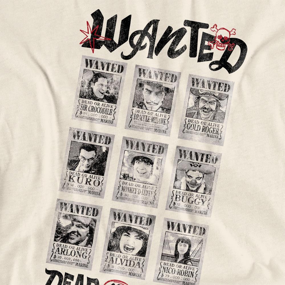 Natural - Side - One Piece Womens-Ladies Wanted Dead Or Alive T-Shirt