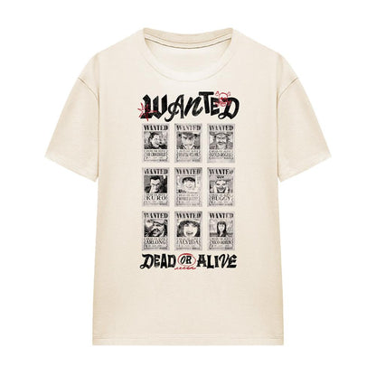 Natural - Front - One Piece Womens-Ladies Wanted Dead Or Alive T-Shirt
