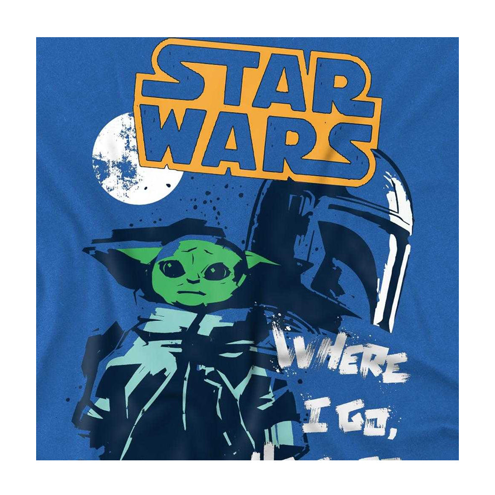 Royal Blue - Side - Star Wars Childrens-Kids Where I Go Poster T-Shirt