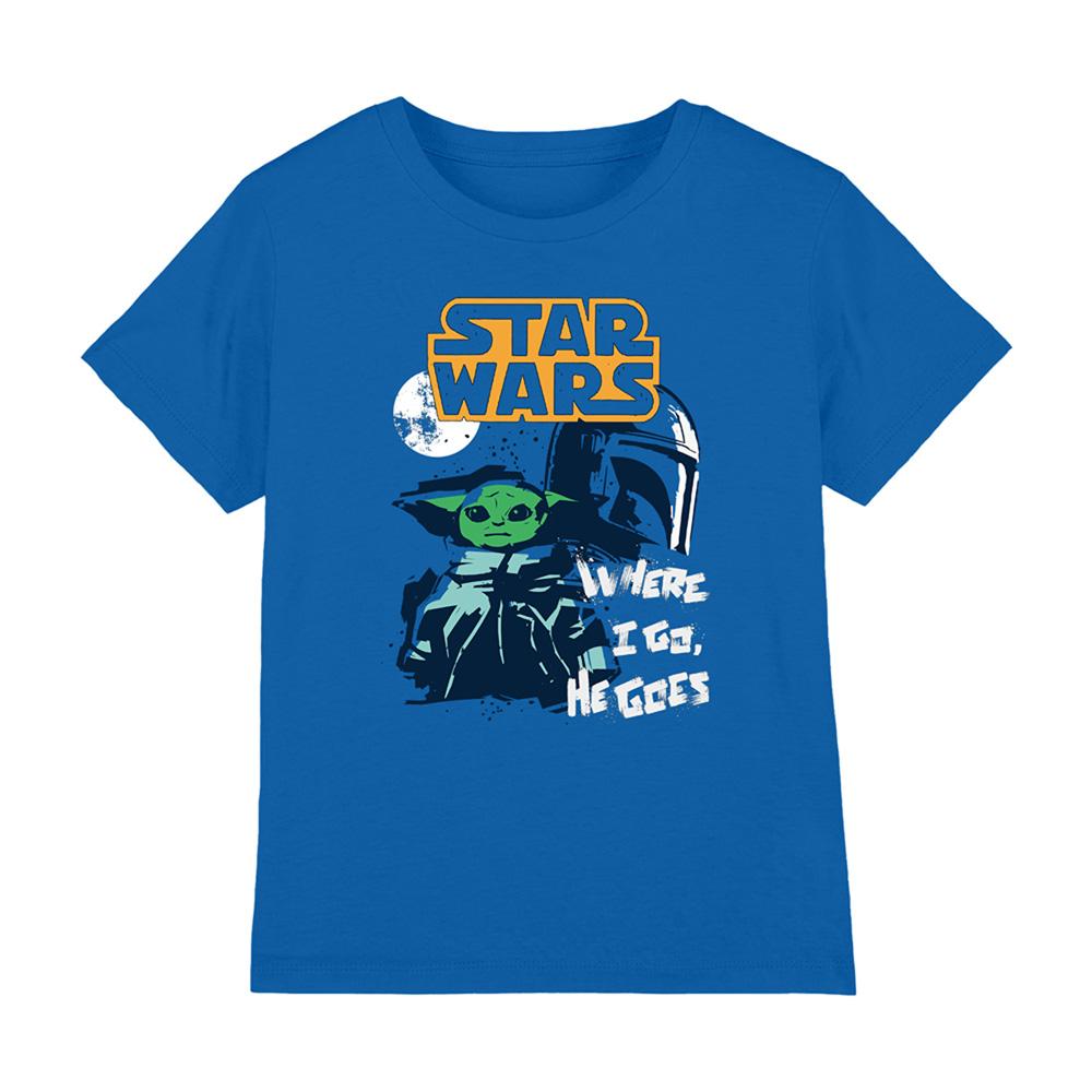 Royal Blue - Front - Star Wars Childrens-Kids Where I Go Poster T-Shirt