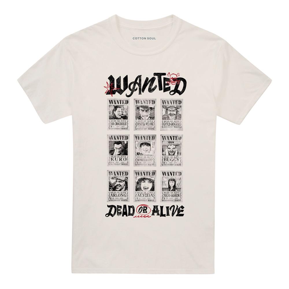 Natural - Front - One Piece Unisex Adult Wanted Dead Or Alive Poster T-Shirt