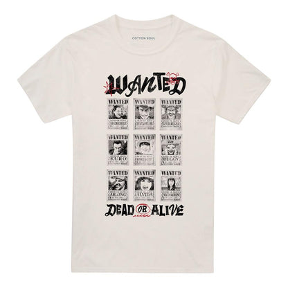 Natural - Front - One Piece Unisex Adult Wanted Dead Or Alive Poster T-Shirt