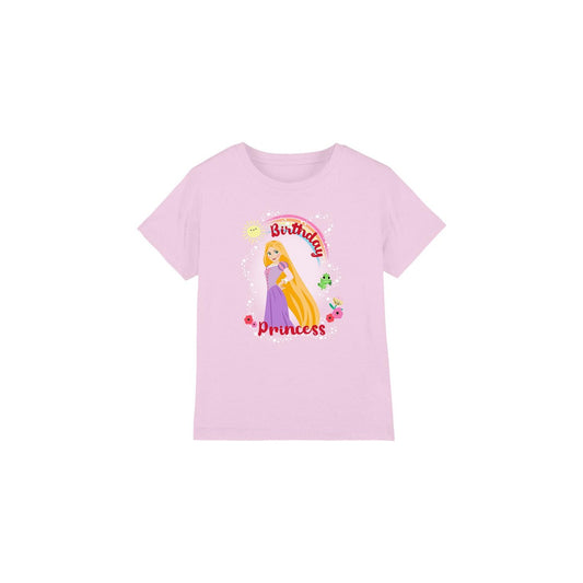 Pink - Front - Tangled Childrens-Kids Birthday Princess Rapunzel Pascal T-Shirt