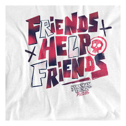 White - Side - Stranger Things: Tales from ´85 Childrens-Kids Friends Help T-Shirt