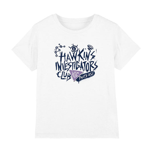 White - Front - Stranger Things: Tales from ´85 Childrens-Kids Hic Scribble T-Shirt
