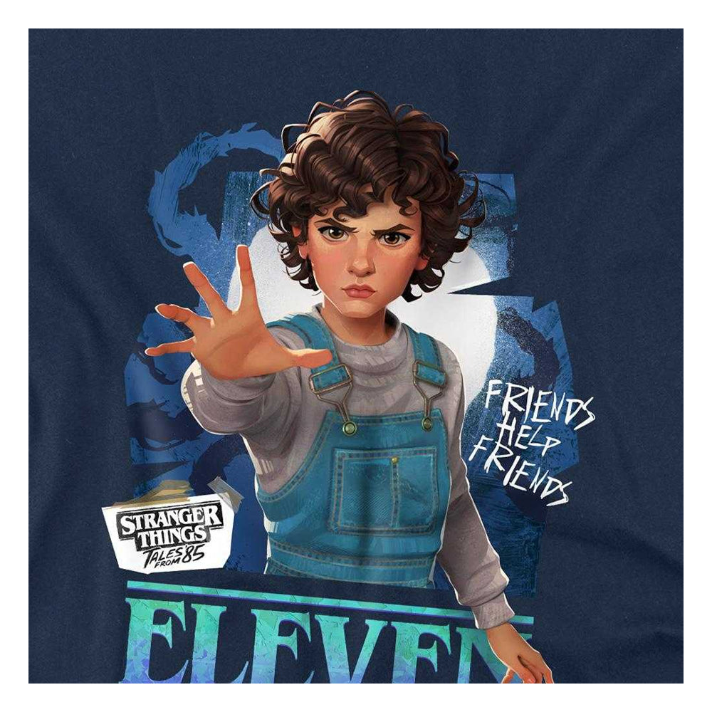 Navy - Side - Stranger Things: Tales from ´85 Childrens-Kids Eleven T-Shirt