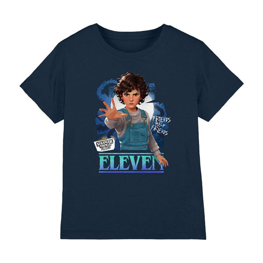 Navy - Front - Stranger Things: Tales from ´85 Childrens-Kids Eleven T-Shirt