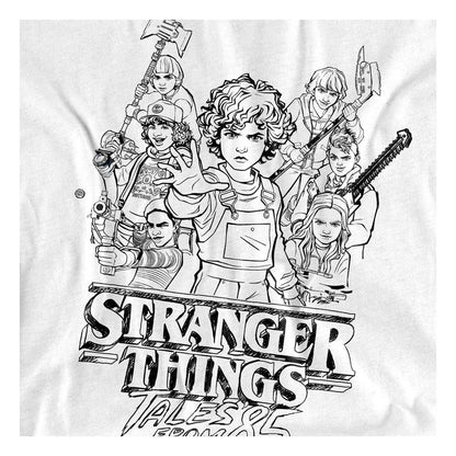 White - Side - Stranger Things: Tales from ´85 Childrens-Kids Group Sketch T-Shirt