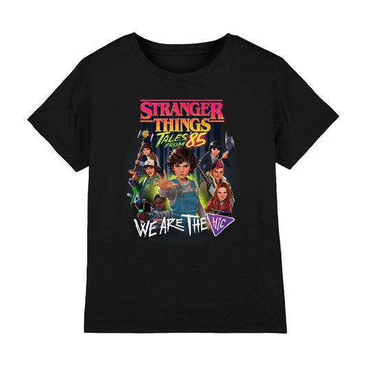 Black - Front - Stranger Things: Tales from ´85 Childrens-Kids Hic Poster T-Shirt