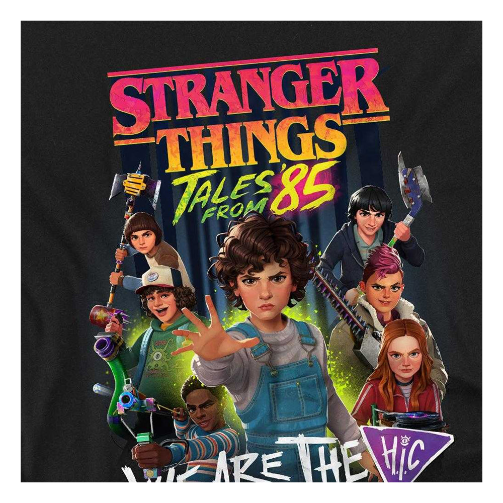 Black - Side - Stranger Things: Tales from ´85 Childrens-Kids Hic Poster Sweatshirt