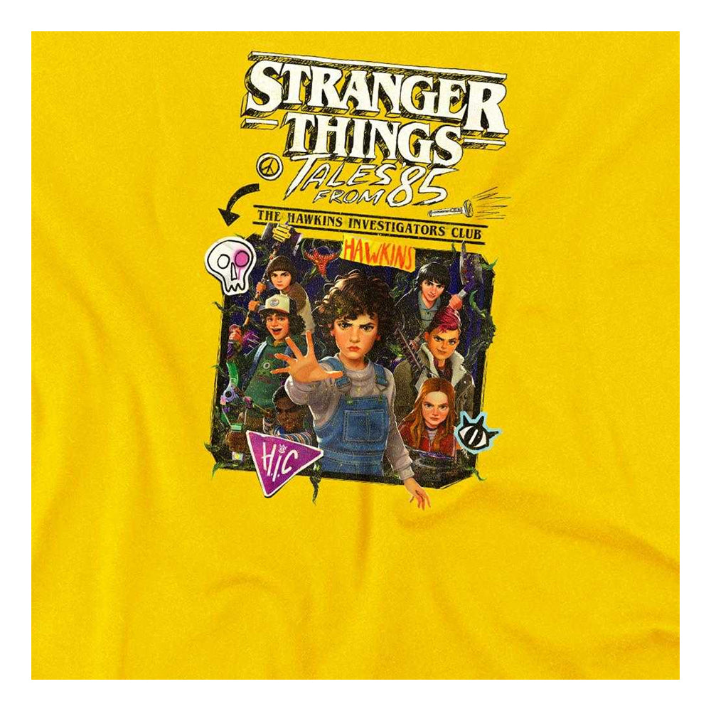 Yellow - Side - Stranger Things: Tales from ´85 Childrens-Kids Group Poster T-Shirt