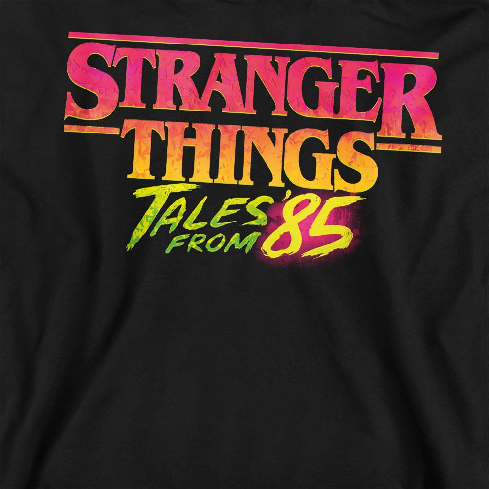 Black - Side - Stranger Things: Tales from ´85 Childrens-Kids Logo Hoodie