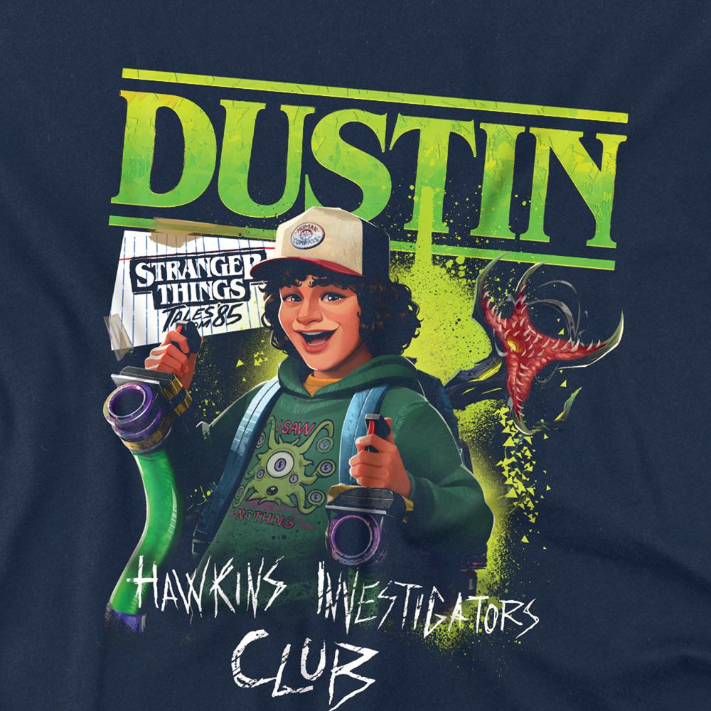 Navy - Side - Stranger Things: Tales from ´85 Childrens-Kids Dustin Sweatshirt