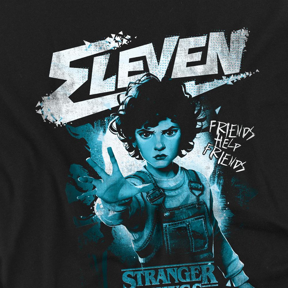 Black - Side - Stranger Things: Tales from '85 Childrens-Kids Eleven Mono Sweatshirt