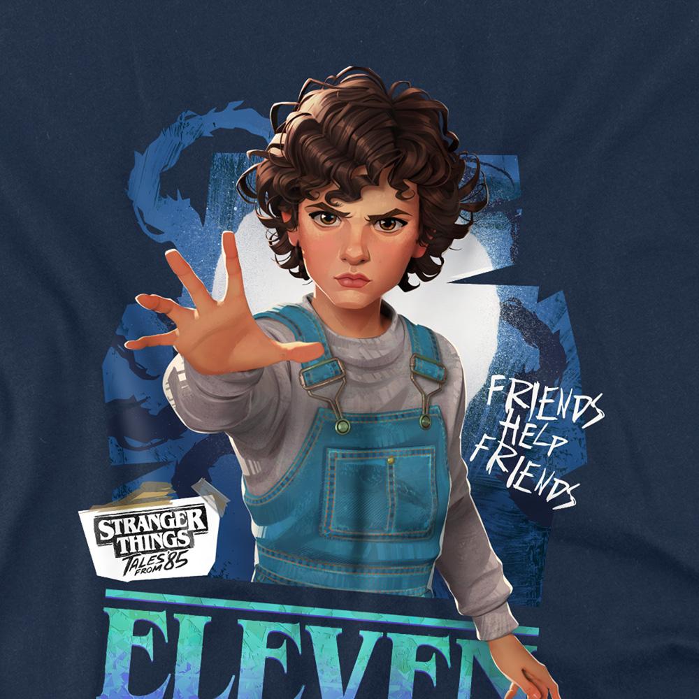 Navy - Side - Stranger Things: Tales from ´85 Childrens-Kids Eleven Sweatshirt