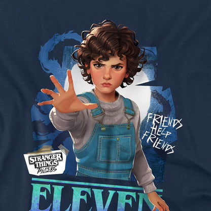Navy - Side - Stranger Things: Tales from ´85 Childrens-Kids Eleven Sweatshirt