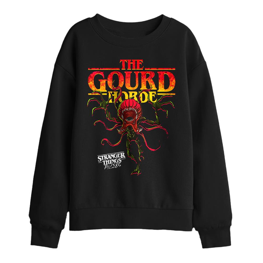 Black - Front - Stranger Things: Tales from ´85 Childrens-Kids The Gourd Horde Sweatshirt