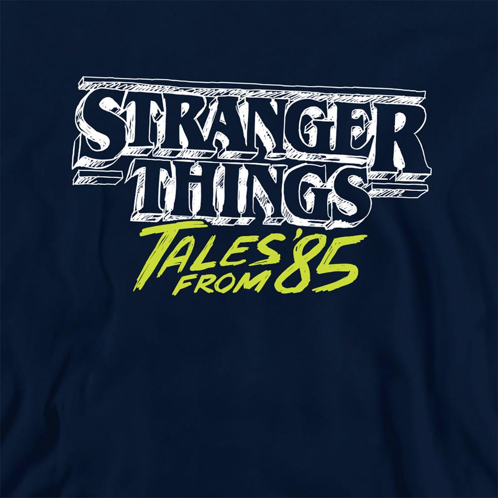 Navy - Side - Stranger Things: Tales from ´85 Childrens-Kids Two Tone Logo Hoodie