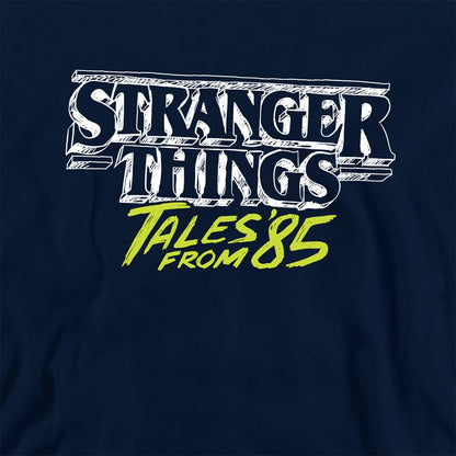 Navy - Side - Stranger Things: Tales from ´85 Childrens-Kids Two Tone Logo Hoodie
