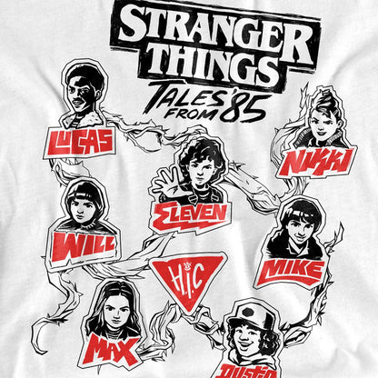 White - Side - Stranger Things: Tales from ´85 Childrens-Kids Character Vines T-Shirt