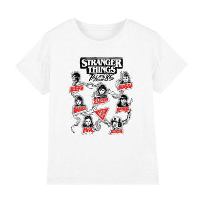 White - Front - Stranger Things: Tales from ´85 Childrens-Kids Character Vines T-Shirt