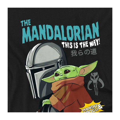 Black - Side - The Mandalorian & Grogu Childrens-Kids Grogu Poster Sweatshirt