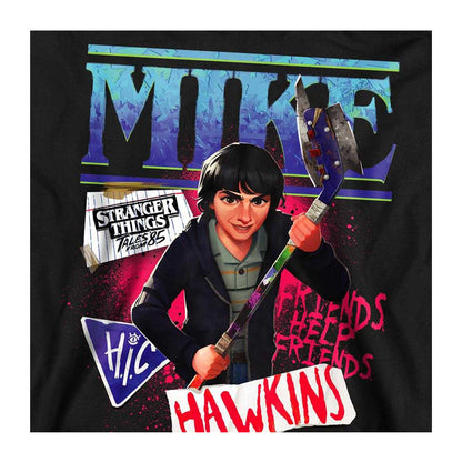 Black - Side - Stranger Things: Tales from ´85 Unisex Adult Mike Sweatshirt