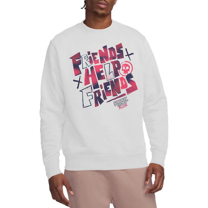 White - Lifestyle - Stranger Things: Tales from ´85 Unisex Adult Friends Help Sweatshirt