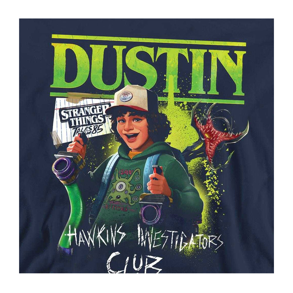 Navy - Side - Stranger Things: Tales from ´85 Unisex Adult Dustin Sweatshirt