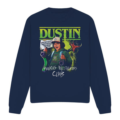 Navy - Front - Stranger Things: Tales from ´85 Unisex Adult Dustin Sweatshirt