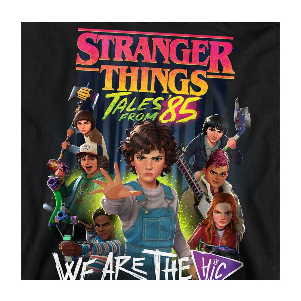 Black - Side - Stranger Things: Tales from ´85 Unisex Adult Hic Poster Sweatshirt