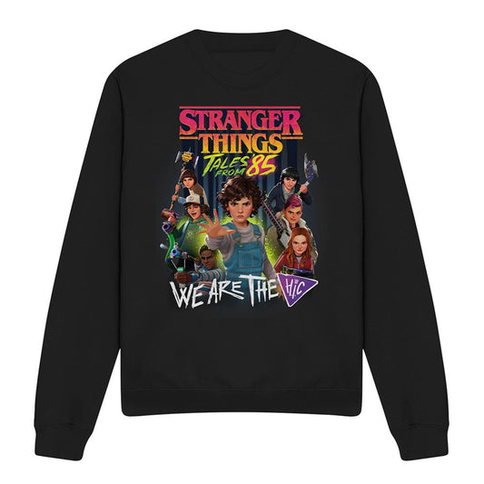 Black - Front - Stranger Things: Tales from ´85 Unisex Adult Hic Poster Sweatshirt