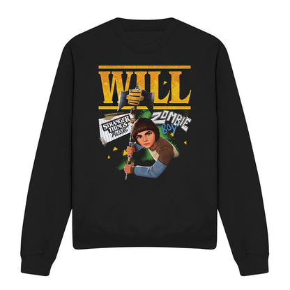 Black - Front - Stranger Things: Tales from ´85 Unisex Adult Will Sweatshirt