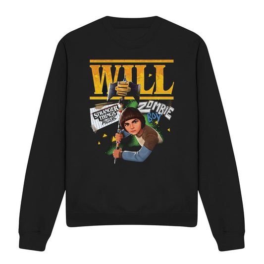 Black - Front - Stranger Things: Tales from ´85 Unisex Adult Will Sweatshirt
