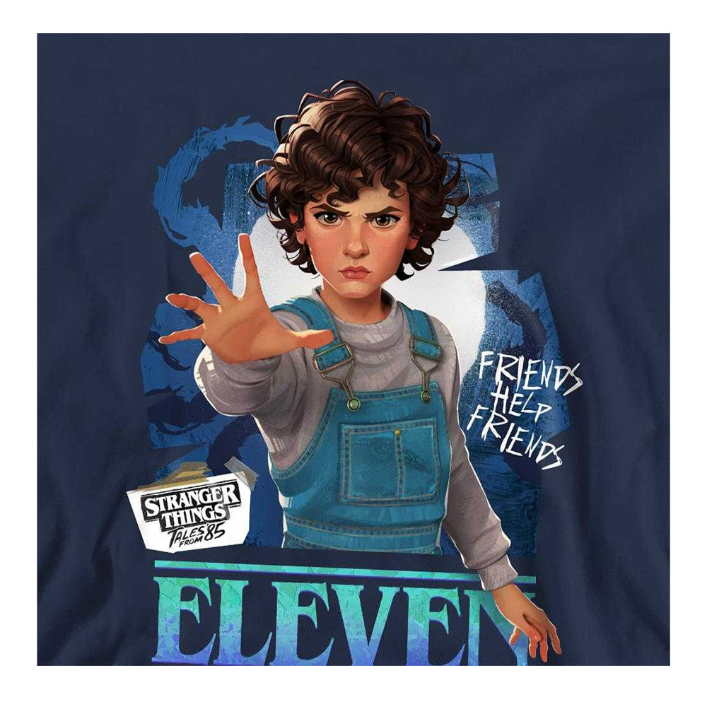 Navy - Side - Stranger Things: Tales from ´85 Unisex Adult Eleven Sweatshirt