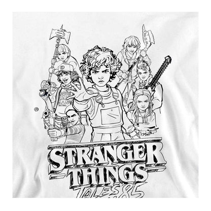 White - Side - Stranger Things: Tales from ´85 Unisex Adult Group Sketch Sweatshirt