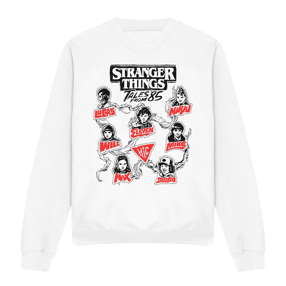 White - Front - Stranger Things: Tales from ´85 Unisex Adult Character Vines Sweatshirt