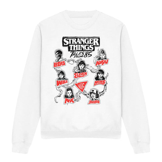 White - Front - Stranger Things: Tales from ´85 Unisex Adult Character Vines Sweatshirt