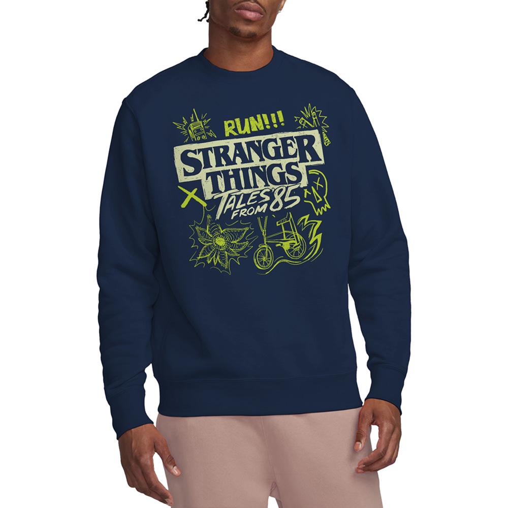 Navy - Lifestyle - Stranger Things: Tales from ´85 Unisex Adult Graffiti Glow Sweatshirt